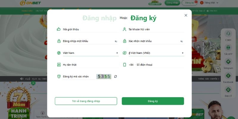 Hướng dẫn nhận 100k ONBET